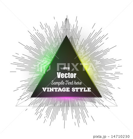 Abstract triangle banner. Vintage style star burst element for your vector design Abstract triangle banner. Vintage style star burst element for your vector design 14710230