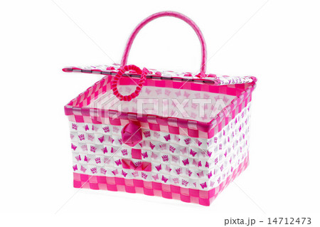pink color plastic basket isolated white pink color plastic basket isolated white 14712473