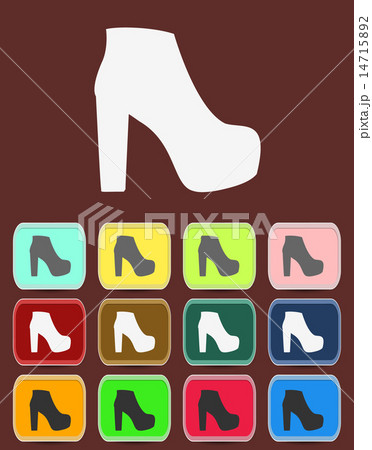 isolated jackboot with color variations, vector isolated jackboot with color variations, vector 14715892