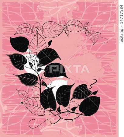 elegant background with leaves - vector 14717584