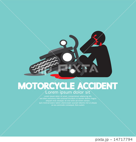 Biker With Motorcycle Have In An Accident Biker With Motorcycle Have In An Accident 14717794