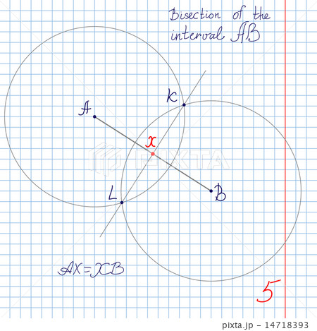 vector, bisection of the interval 14718393