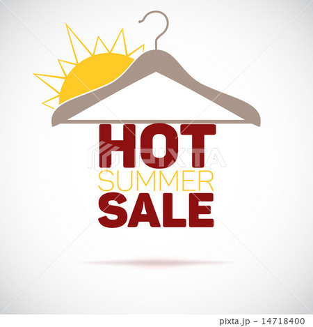 Hanger, hot summer sale poster. Hanger, hot summer sale poster. 14718400