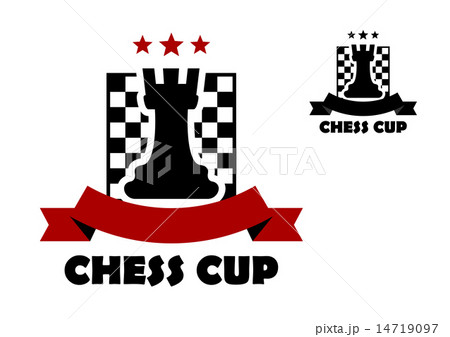 Chess cup logo or emblem template 14719097