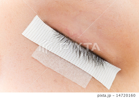 つけまつげの施術　False eyelashes of the Asian woman 14720160
