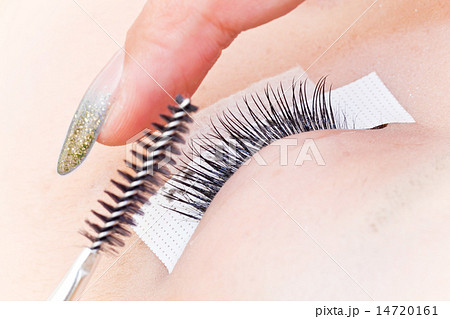 つけまつげの施術 False eyelashes of the Asian woman つけまつげの施術 False eyelashes of the Asian woman 14720161