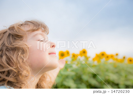 Child in spring field 14720230