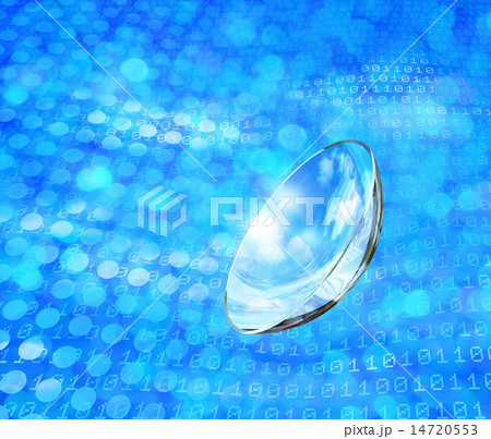 デジタルの波に浮かぶコンタクトレンズ デジタルの波に浮かぶコンタクトレンズ 14720553