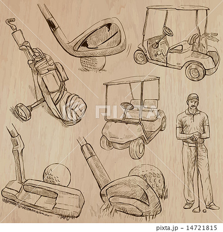 Golf and Golfers - Hand drawn vectors 14721815