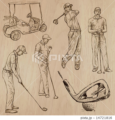 Golf and Golfers - Hand drawn vectors 14721816