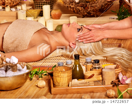 Woman getting  facial massage . 14722657