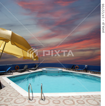 The swimming pool on the hotel roof The swimming pool on the hotel roof 14722706