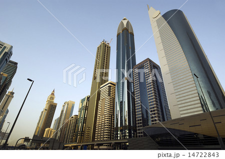 Modern skyscrapers, Sheikh zayed road, Dubai Modern skyscrapers, Sheikh zayed road, Dubai 14722843
