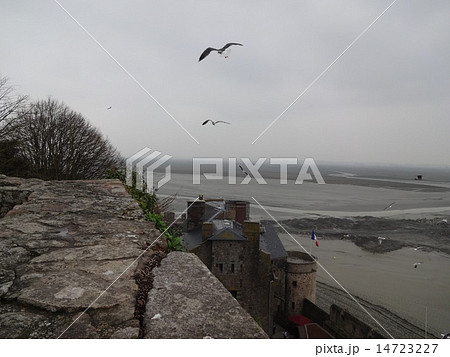 世界遺産 モンサンミッシェル 城壁 世界遺産 モンサンミッシェル 城壁 14723227