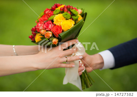 Close up of beautiful bouquet of fresh flowers 14727382