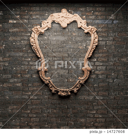 vector frame on brick wall background vector frame on brick wall background 14727608