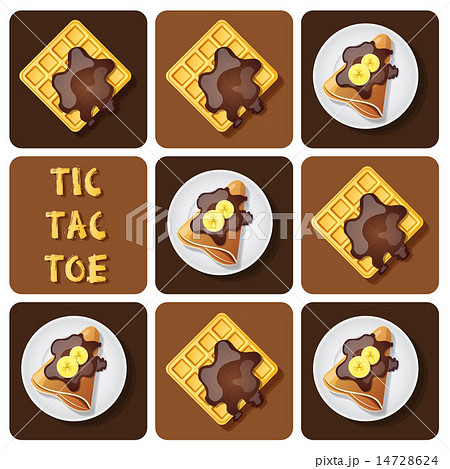 Tic-Tac-Toe of crepe and waffle 14728624