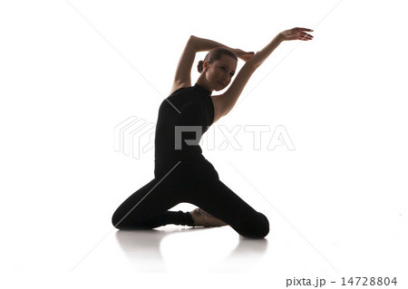 young modern ballet dancer isolated on white background young modern ballet dancer isolated on white background 14728804