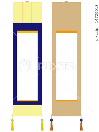 掛け軸 空枠のイラスト素材