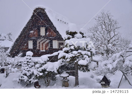 雪の白川郷 14729115