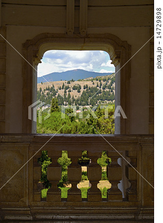 Landscape view from a window Landscape view from a window 14729898