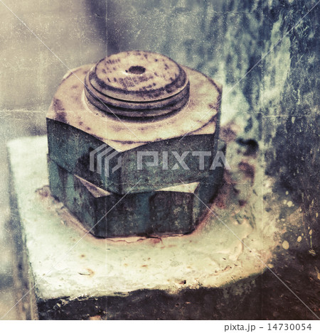 Closeup photo of old rusted nuts and bolt Closeup photo of old rusted nuts and bolt 14730054