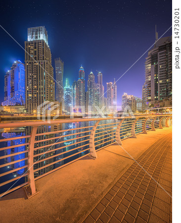 The beauty panorama of Dubai marina. UAE The beauty panorama of Dubai marina. UAE 14730201