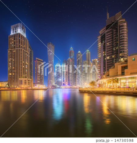 The beauty panorama of Dubai marina. UAE 14730598