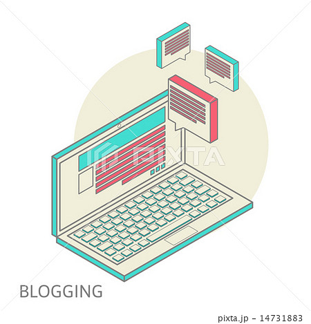 Isometric design modern concept of blogging 14731883