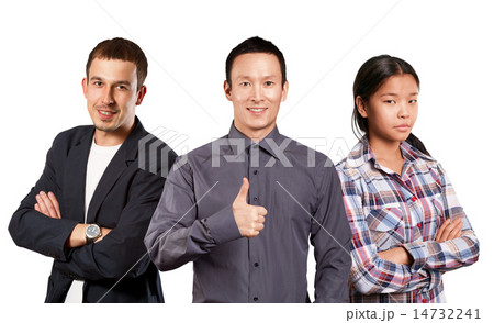Asian team and Businessman In Suit 14732241