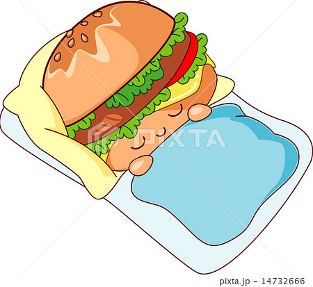 可愛いハンバーガーのイラスト素材