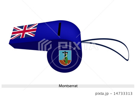 A Beautiful Blue Whistle of Montserrat Flag 14733313