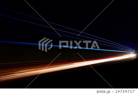 Light tralight trails in tunnel Light tralight trails in tunnel 14734717