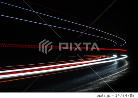 Light tralight trails in tunnel Light tralight trails in tunnel 14734788