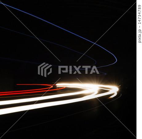 Light tralight trails in tunnel Light tralight trails in tunnel 14734789