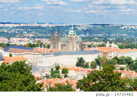 cityscape of Prague with Vitus cathedral cityscape of Prague with Vitus cathedral 14735462