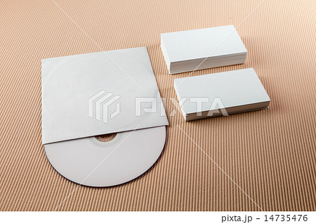 Blank business cards and CD Blank business cards and CD 14735476
