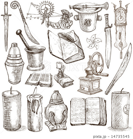 Objects - Hand drawings on white 14735545