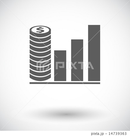 Graph flat single icon. Graph flat single icon. 14739363