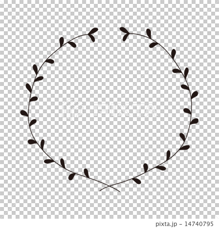 Frame Material Round Laurel 1 Stock Illustration