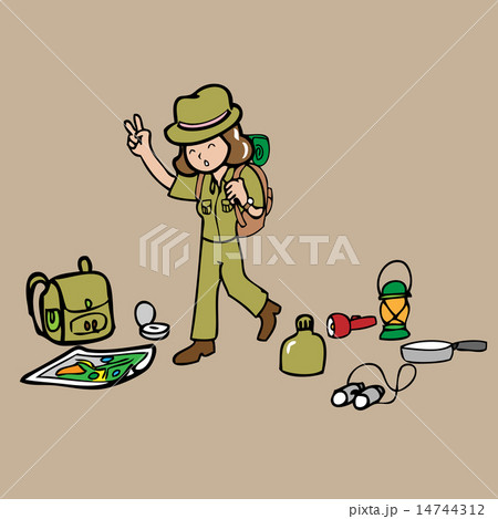 Girl prepare for camping 14744312