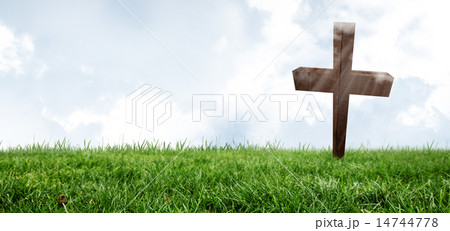 Cross against sky 14744778