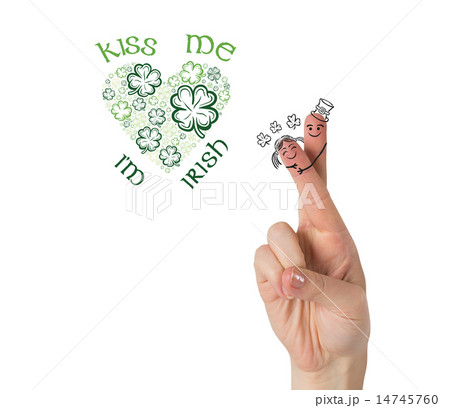 Composite image of patricks day fingers 14745760