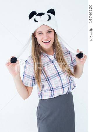 Geeky hipster smiling at camera 14746120