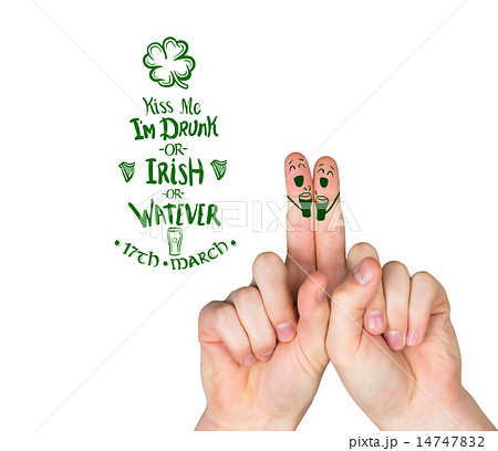 Composite image of patricks day fingers Composite image of patricks day fingers 14747832
