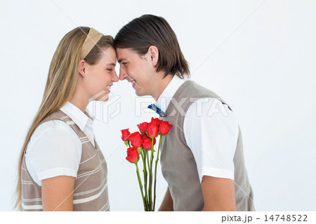 Happy geeky hipsters looking at each other Happy geeky hipsters looking at each other 14748522