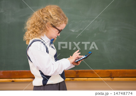 Pupil using calculator 14748774