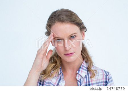 Pretty hipster with headache Pretty hipster with headache 14748779