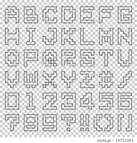 Dot picture font (white) Dot picture font (white) 14751065