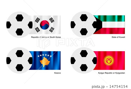 Soccer South Korea,Kuwait,Kosovo Kyrgyzstan Flag 14754154